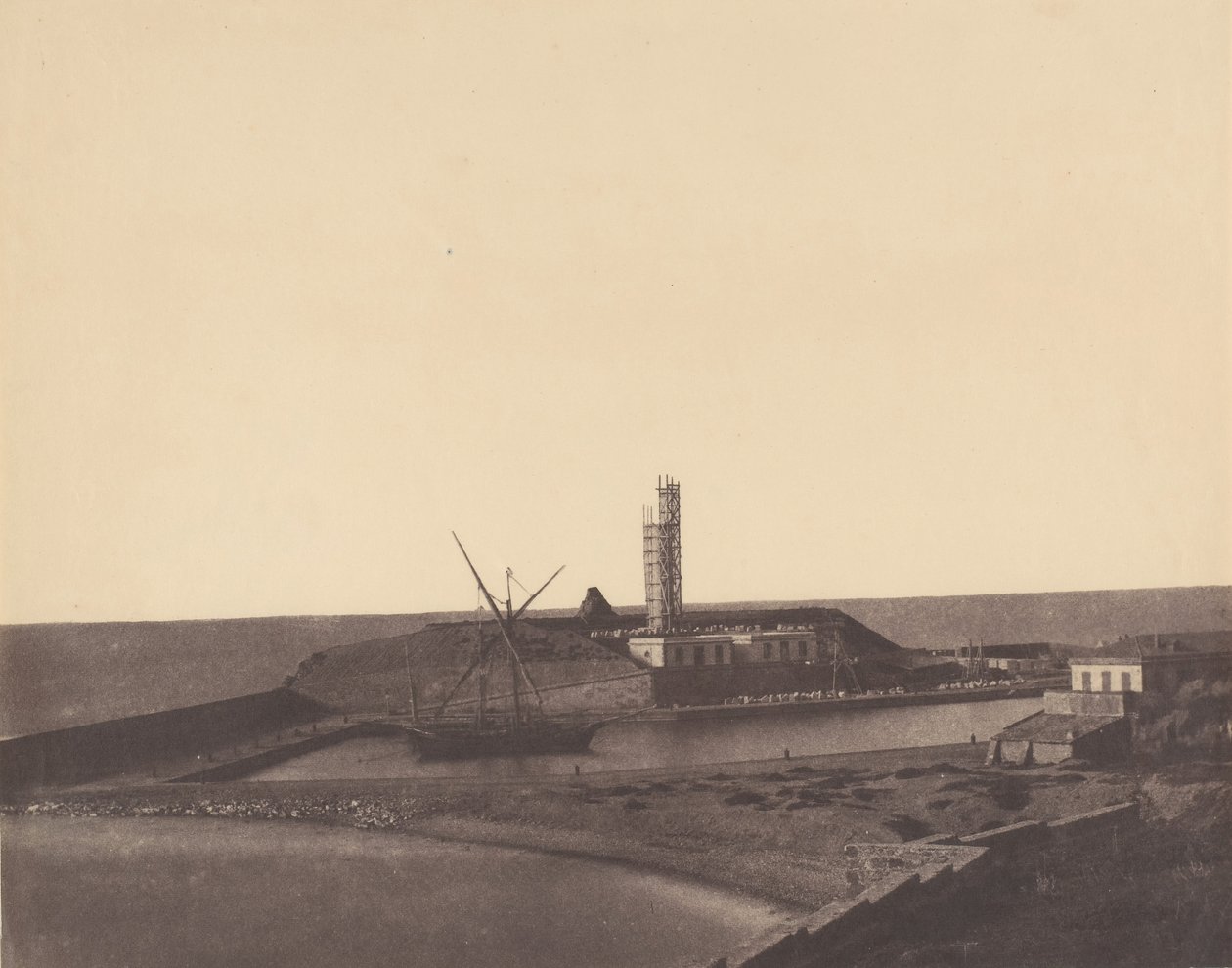 قارب في المرفأ ، الجزائر ، 1853-54. بواسطة جون بيسلي غرين