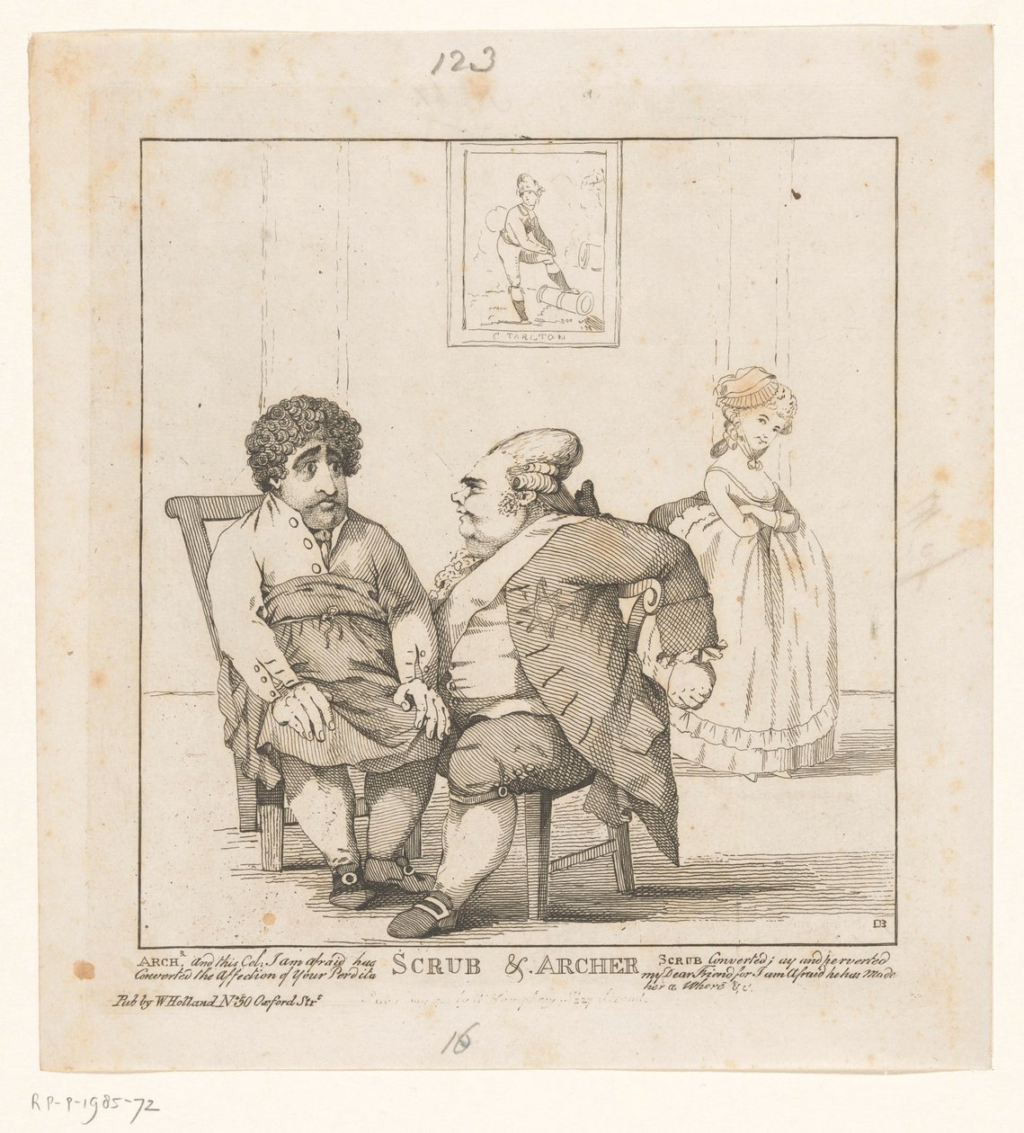 Spotprent op Charles Fox en Frederick North، 1783 Scrub & Archer (العنوان على الكائن) بواسطة جون بوين