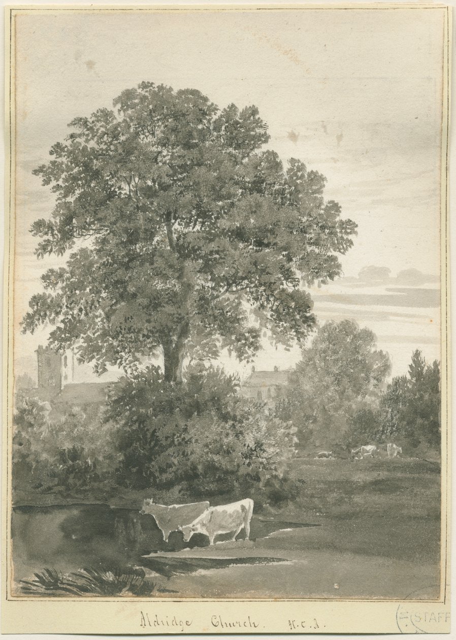 Aldridge Church: sepia drawing بواسطة جون باكلر