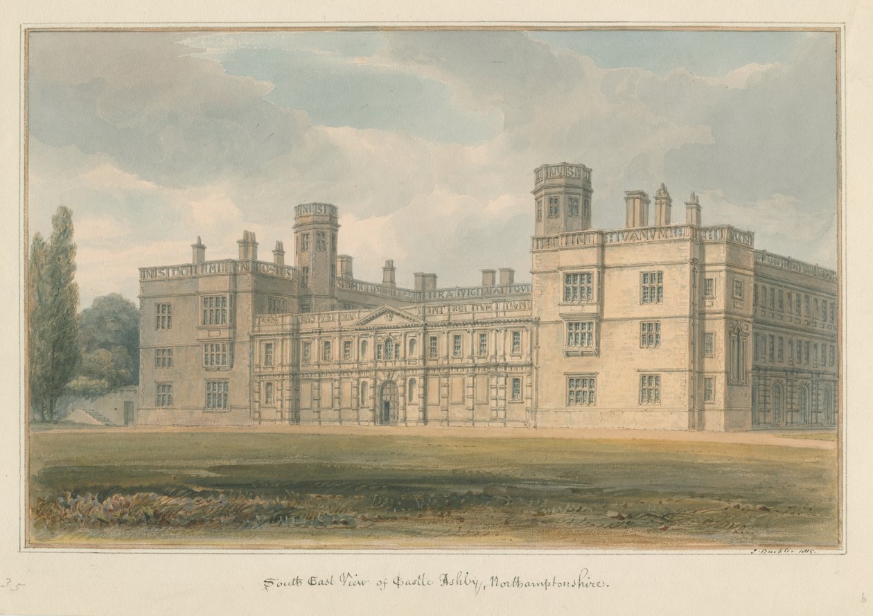 Northamptonshire - قلعة آشبي ، 1815 بواسطة جون باكلر