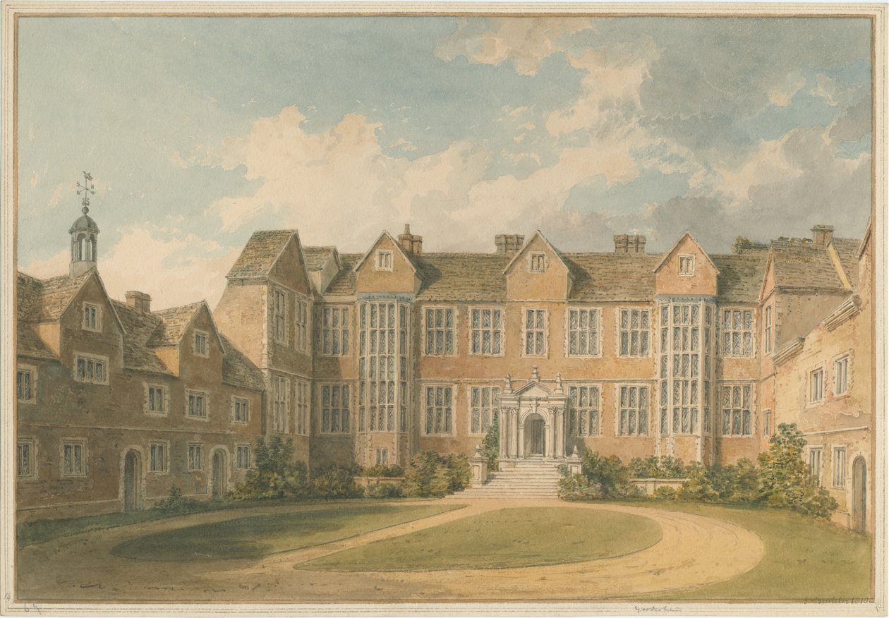 يوركشاير - يورك - Heslington House Interior ، 1818 بواسطة جون باكلر