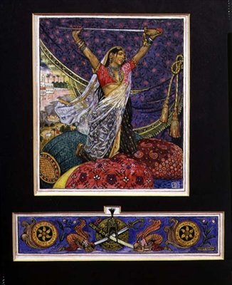 أقل من الغبار ، رسم توضيحي من حانة "The Garden of Kama" للورنس هوب (1865-1904). 1912 (ألوان مائية وغواش على ورق) بواسطة جون بيام ليستون شو