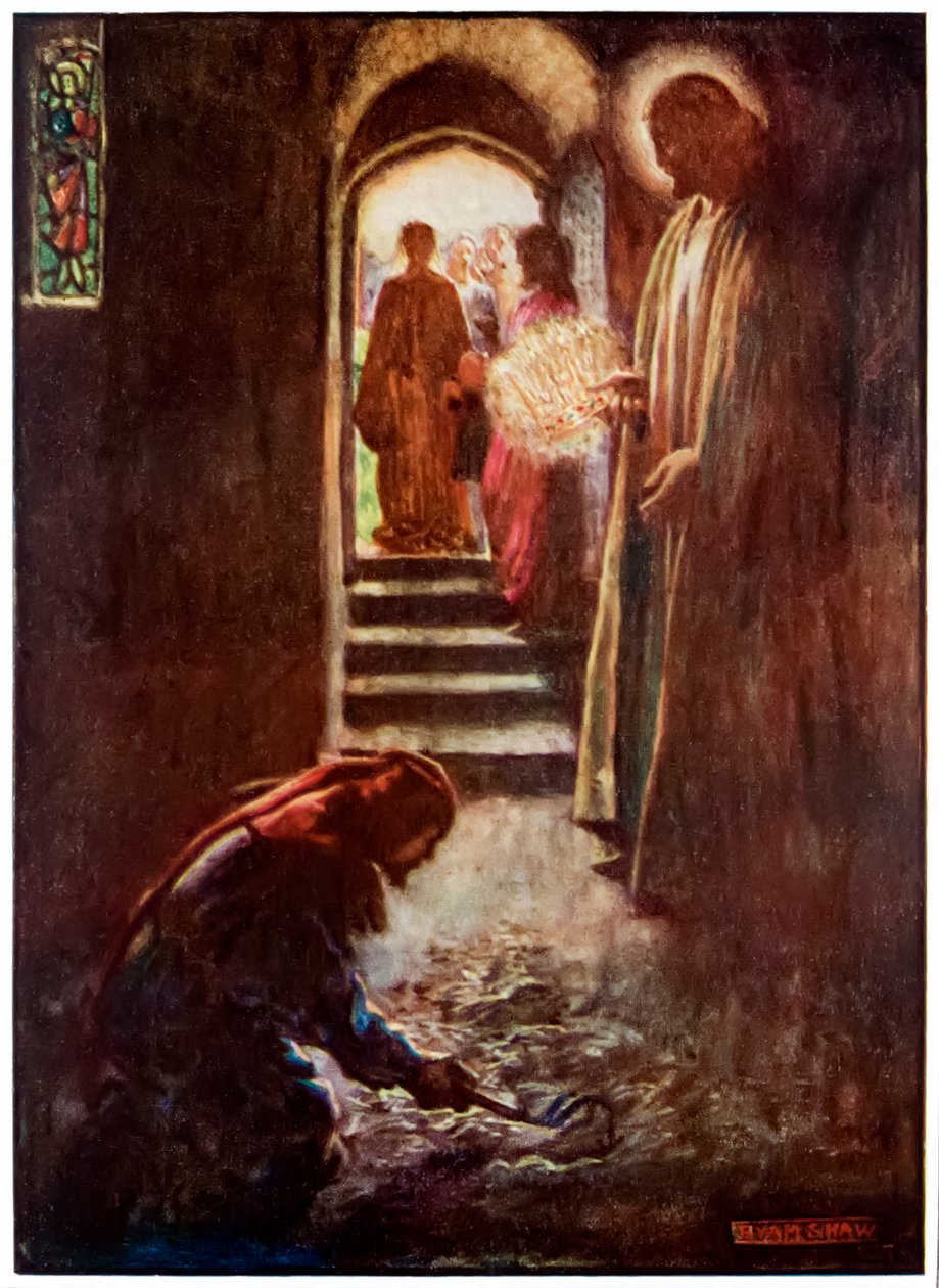 يتقدم الرجل ذو الحشائش من الحجاج من هذا العالم ، إلى ما سيأتي به جون بونيان (1628-1688) رسم بيام شو (1872-1919) ، في بيت المترجمين يمكن للرجل بواسطة جون بيام ليستون شو