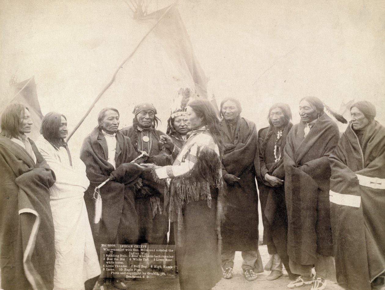 الزعماء الهنود في ديدوود ، داكوتا الجنوبية ، 1891 بواسطة جون سي جرابيل