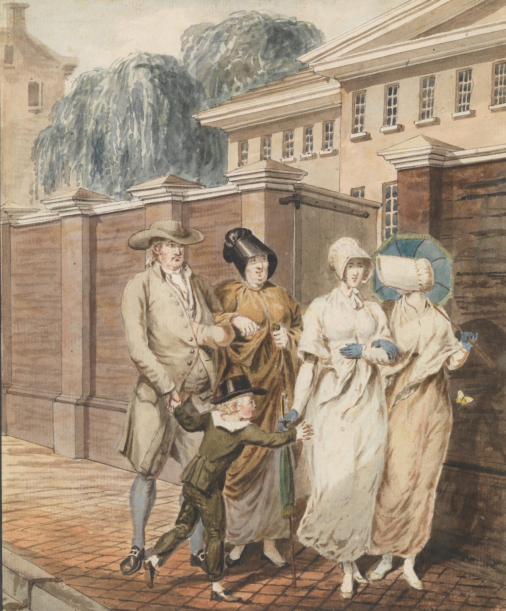 Sunday Morning أمام Arch Street Meeting House ، فيلادلفيا ، 1811-كاليفورنيا. 1813. بواسطة جون كارتر.