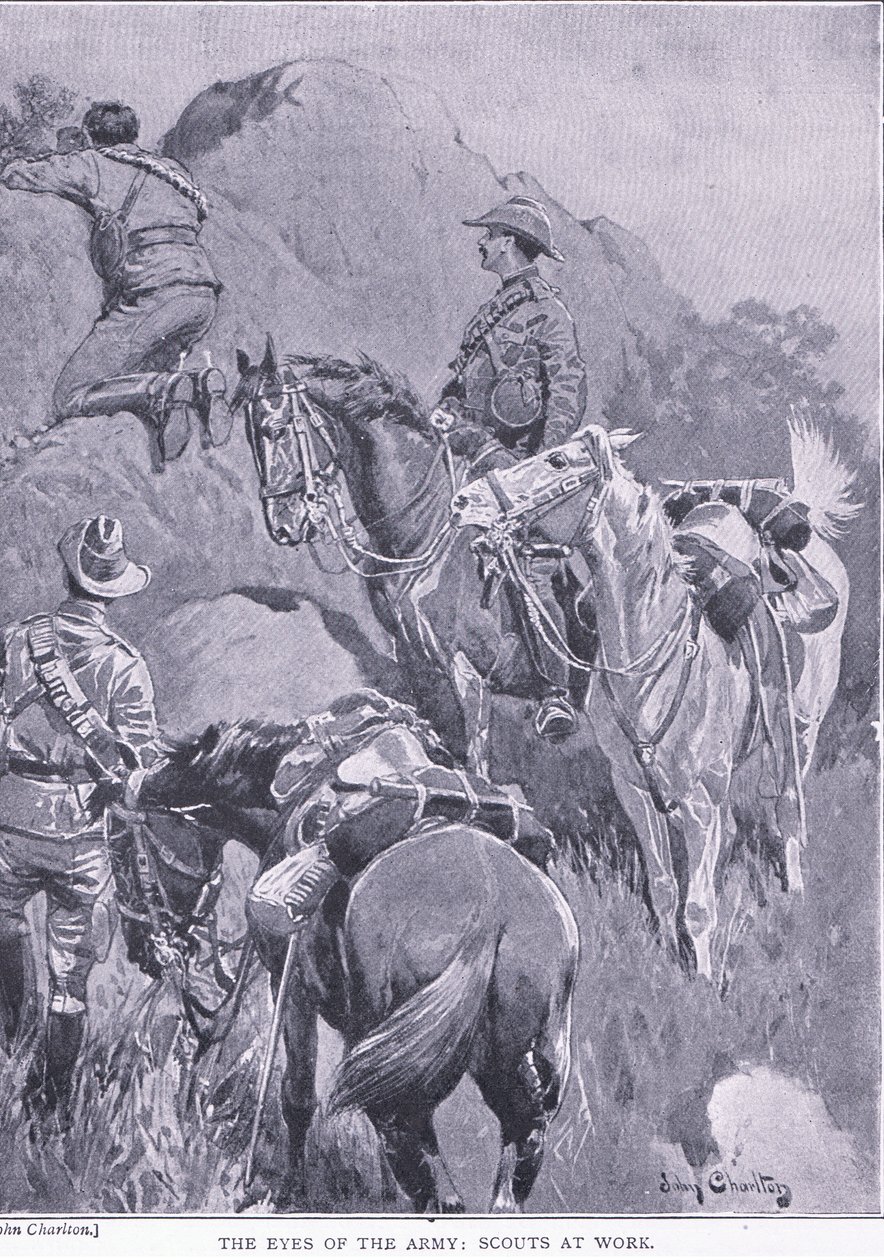 عيون الجيش ، الكشافة في العمل ، من بعد بريتوريا: حرب العصابات التي نشرتها Harmsworth Bros Limited ، 1901 بواسطة جون تشارلتون