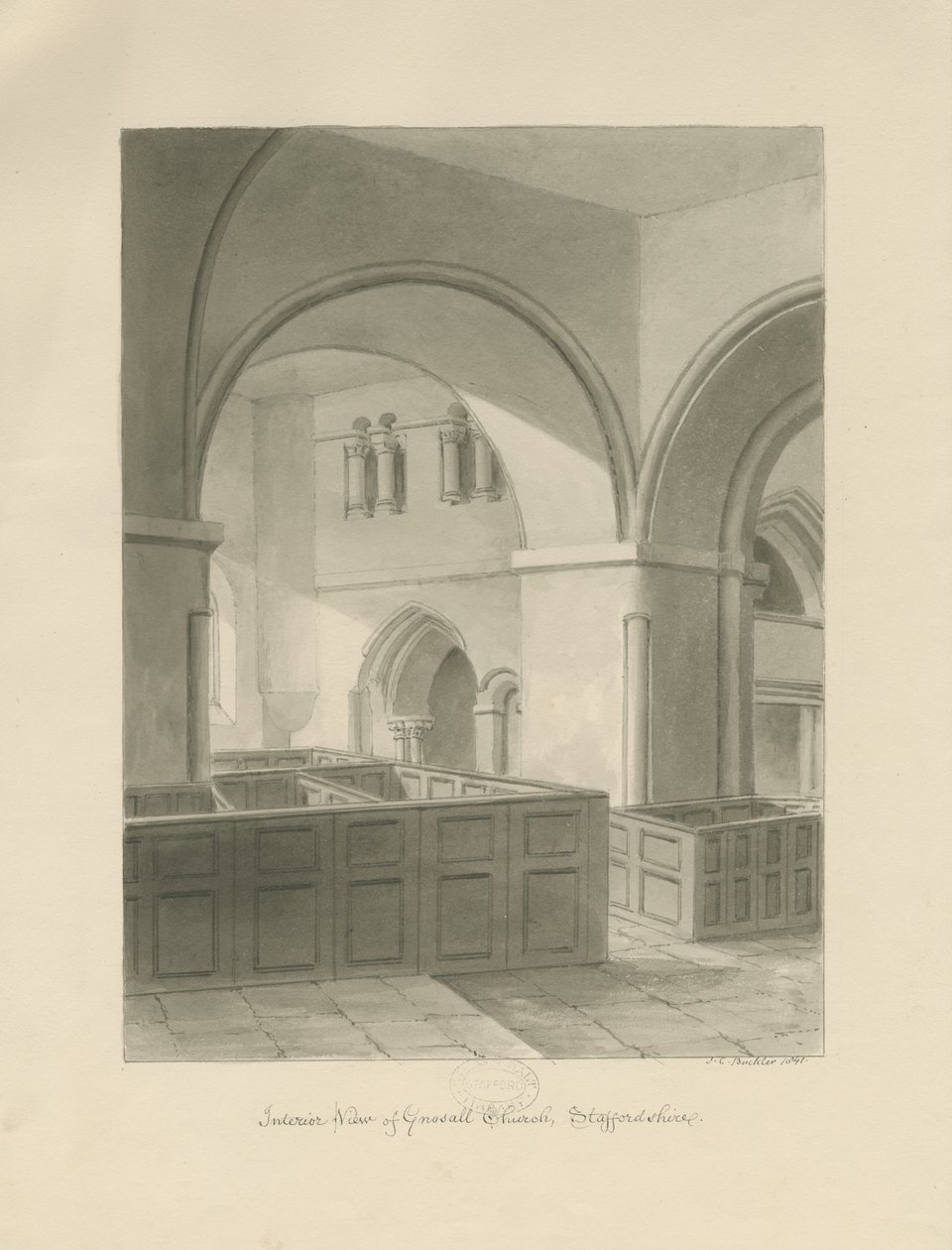Forton - Aqualate Hall: نقش ، بدون تاريخ [1653-1686] (طباعة) بواسطة جون شيسيل بكلر