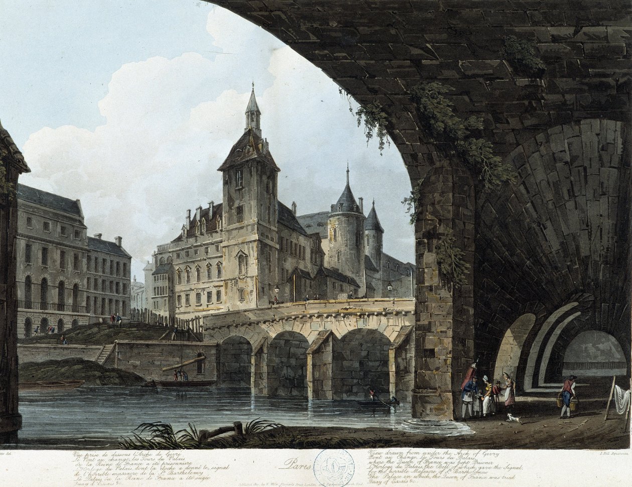 باريس: Le Pont au Change - in "" Paris see by JC Mats "، ed. ميلر ، لندن بواسطة جون كلود ناتس