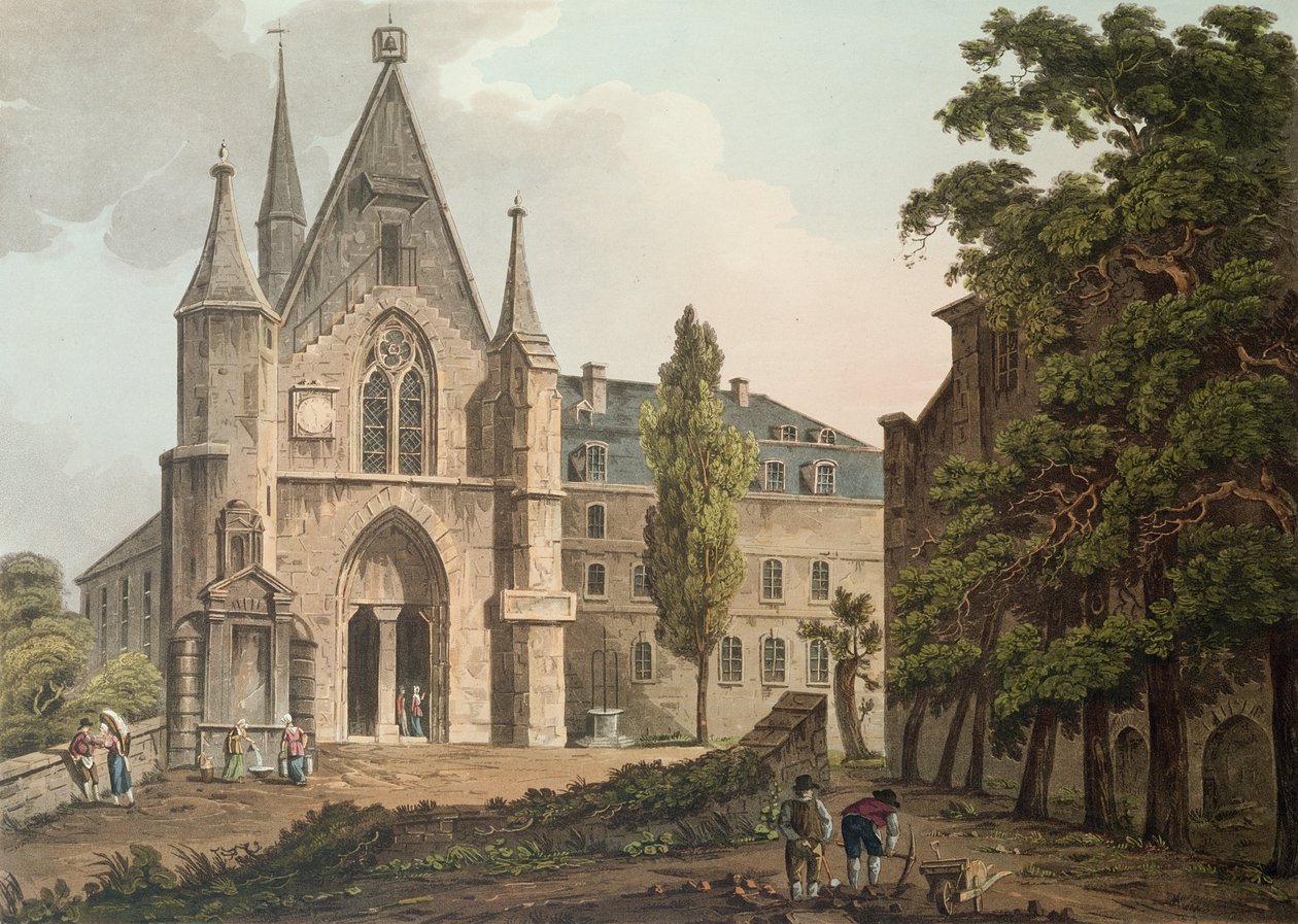 ال كلية دي نافار في باريس ، محفورة بواسطة I. Hill ، 1809 (aquatint) بواسطة جون كلود ناتس