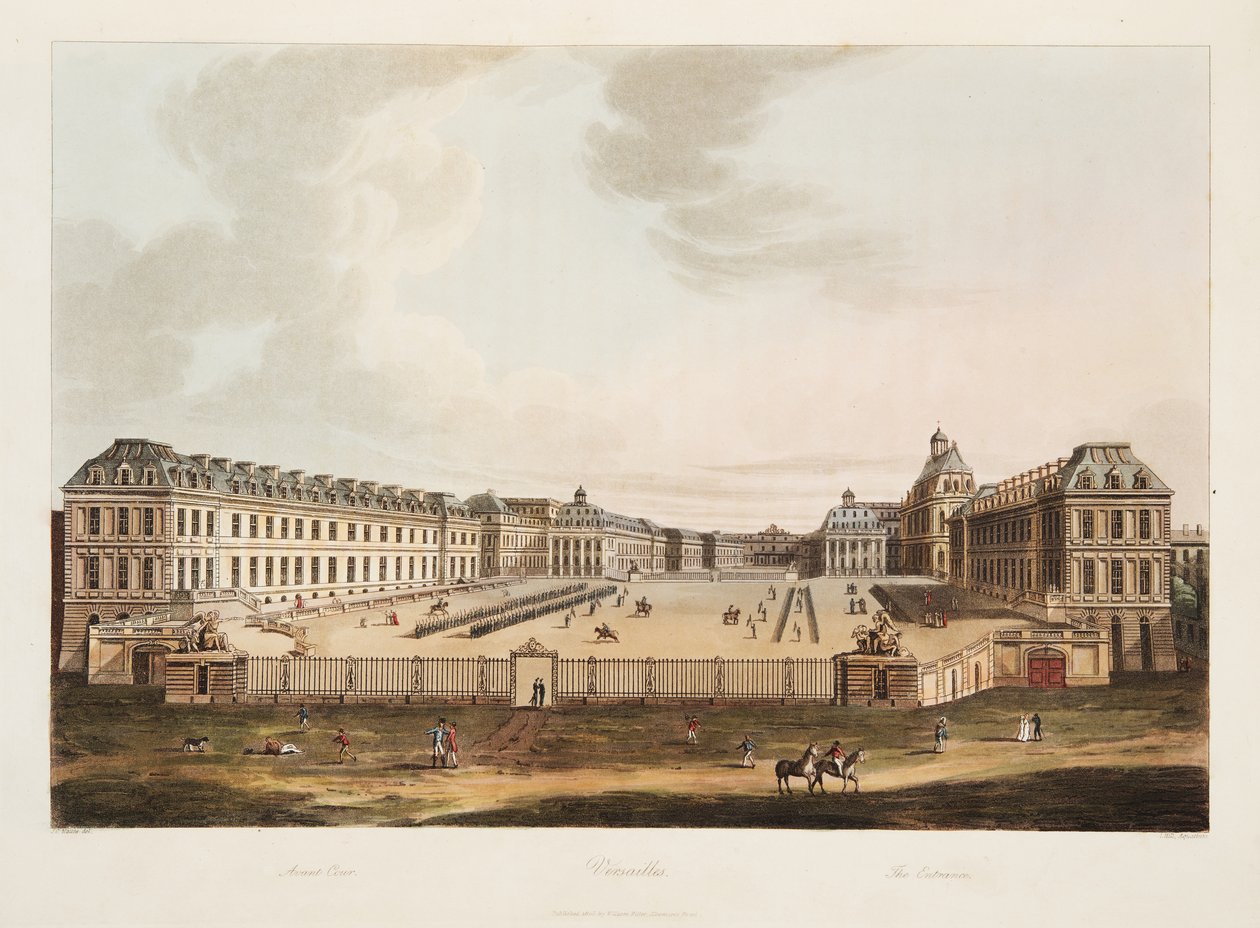 المدخل ، رسم توضيحي من فرساي ، باريس وسانت دينيس ، حانة. 1805 (أكواتينت) بواسطة جون كلود ناتس