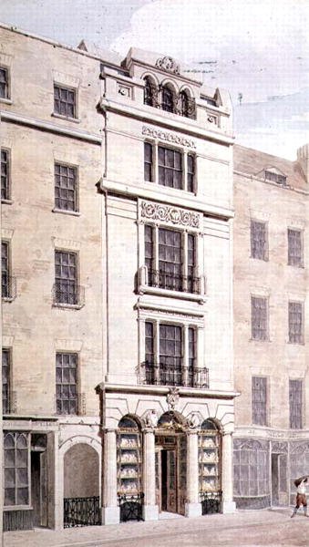 Rundell ، Bridge and Rundell ، 32 Ludgate Hill ، 1826 (مرحاض على ورق) بواسطة جون كليمنت ميد