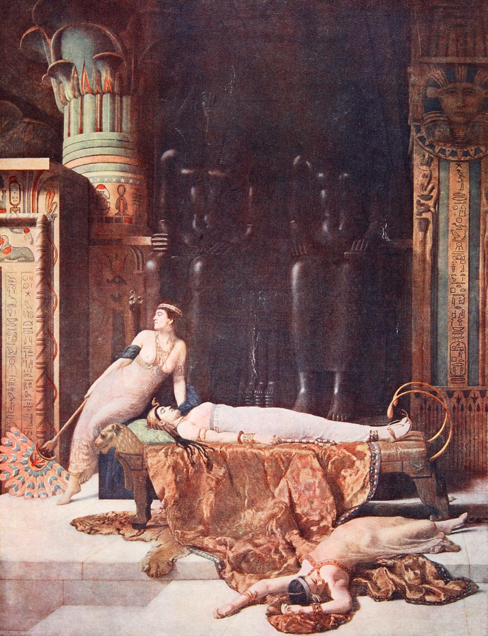 وفاة كليوباترا ، توضيح من `` تاريخ الأمم في هاتشينسون &39;&39; ، ج .1910 بواسطة جون كولير
