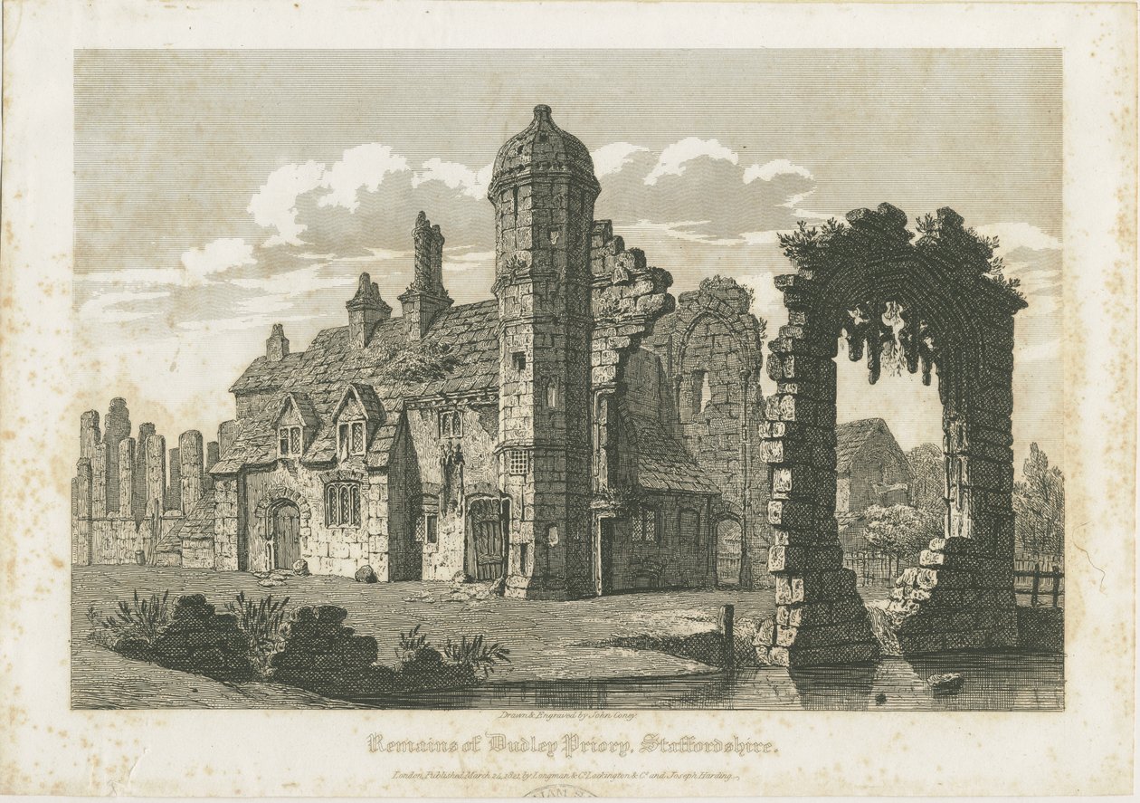 دادلي بريوري: engraving، nd [c 1821] بواسطة جون كوني