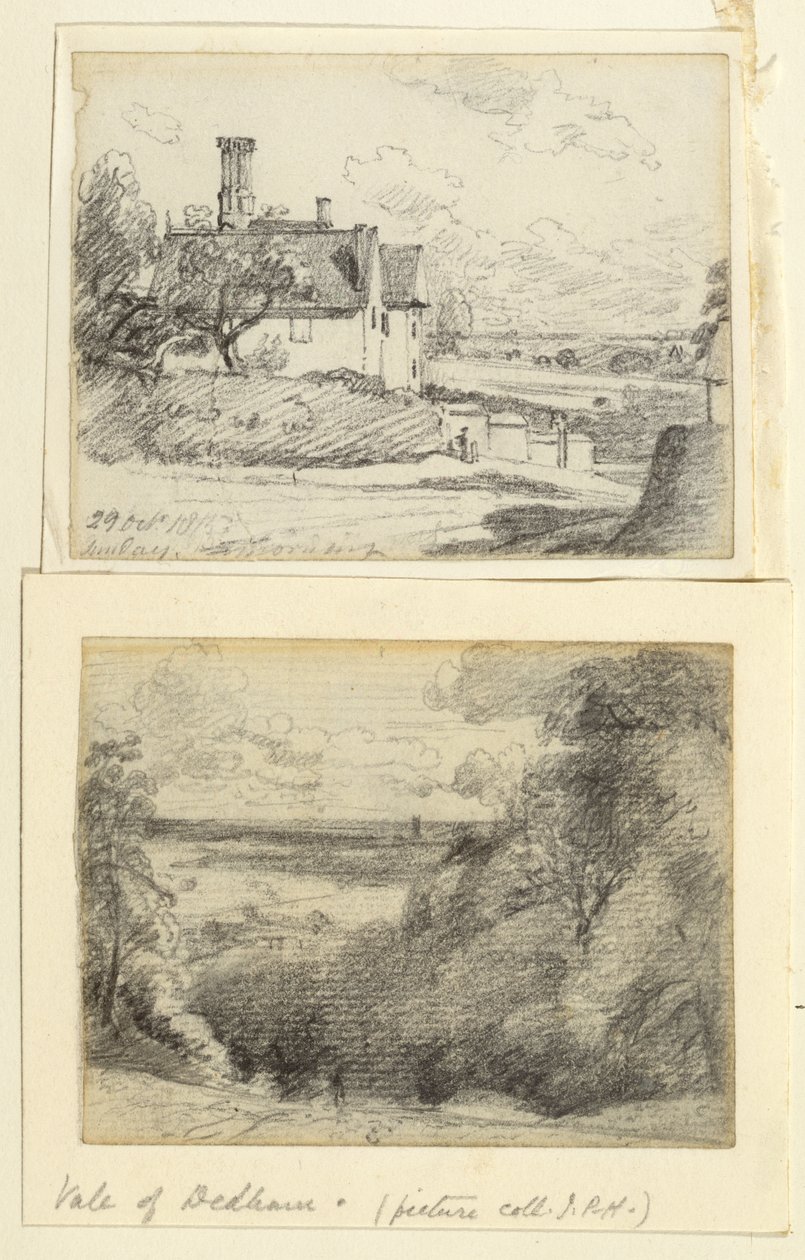 منزل مانور ، 1815 ، وديدام من بالقرب من Gun Hill ، Langham ، c.1815 بواسطة جون كونستابل