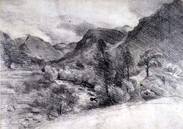بوروديل ، مورنينغ ، حوالي عام 1806 (رسم بقلم الرصاص على ورق) بواسطة جون كونستابل