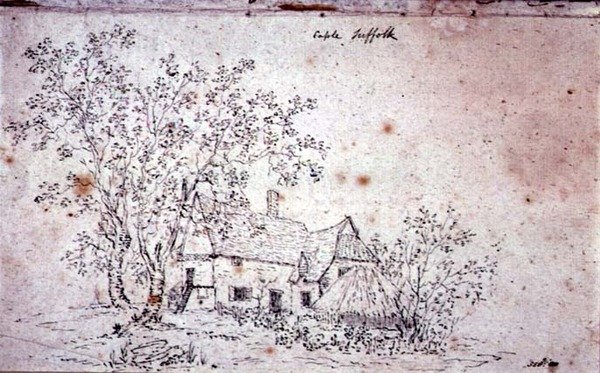كوخ في Caple ، سوفولك (الرسم) بواسطة جون كونستابل