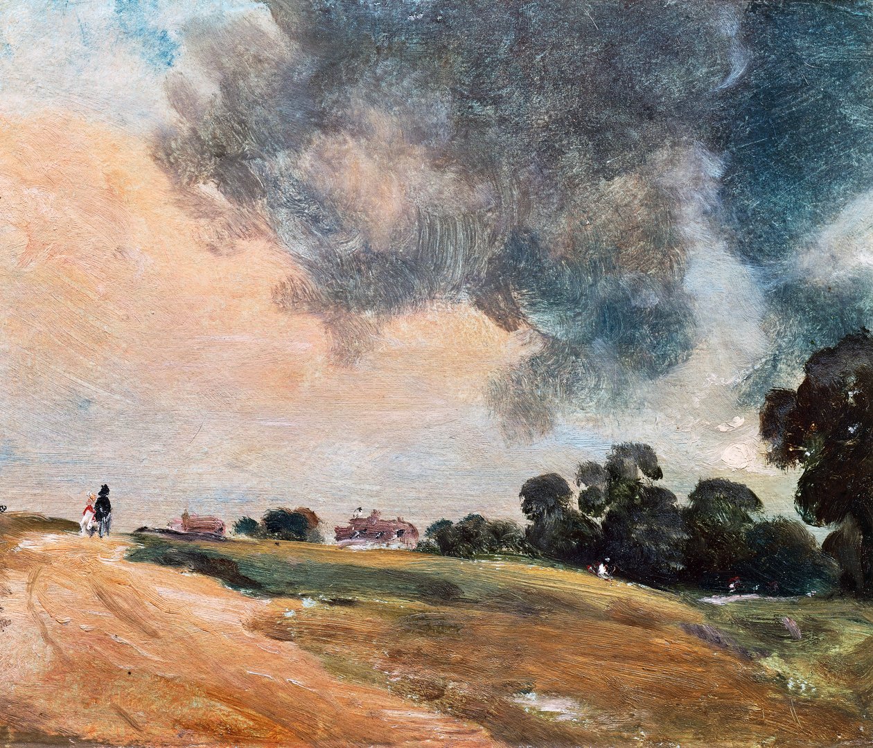 View at Hampstead, looking due East بواسطة جون كونستابل