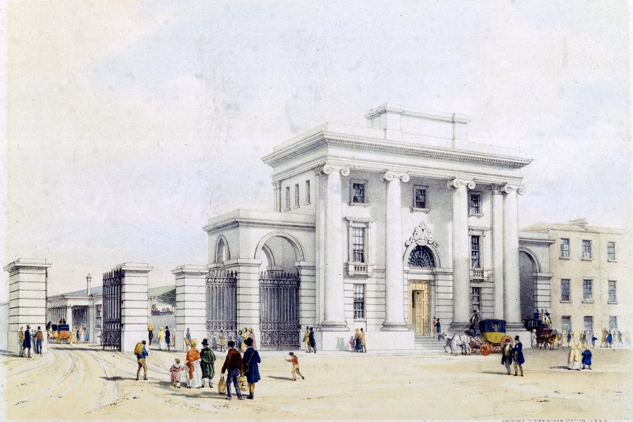 مدخل محطة برمنغهام ، 1838-1839 بواسطة جون كوك بورن