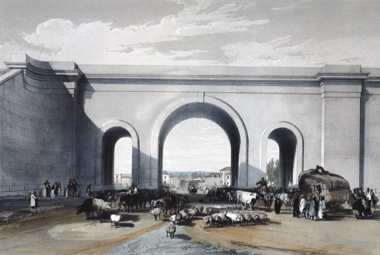 جسر السكة الحديد في شيبينهام ، ويلتشير ، 1846 بواسطة جون كوك بورن