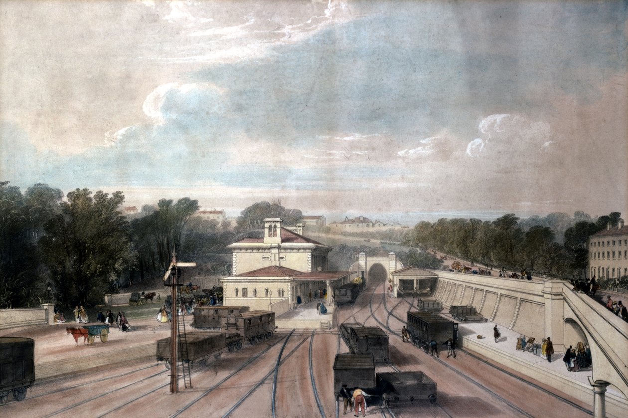 محطة سكة حديد Tunbridge Wells ، كينت ، 1840s بواسطة جون كوك بورن