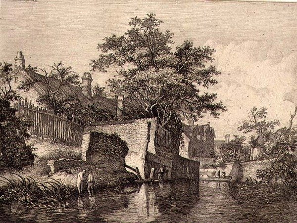 أمام نيو ميلز ، حانة. بواسطة J. & W. Freeman في عام 1821 بواسطة جون كروم