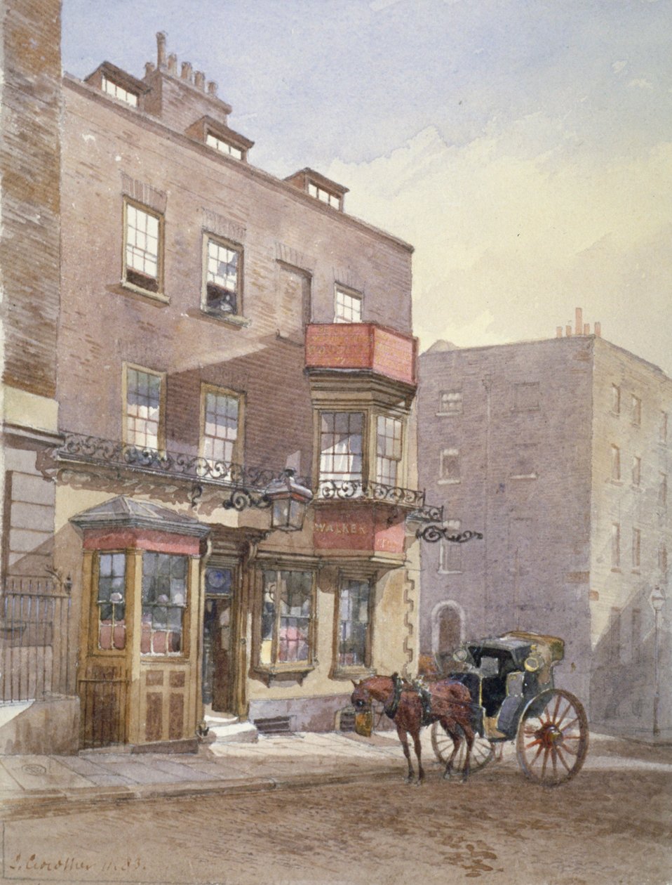 The Cheshire Cheese Tavern، Surrey Street، Westminster، London، 1883 بواسطة جون كروثر
