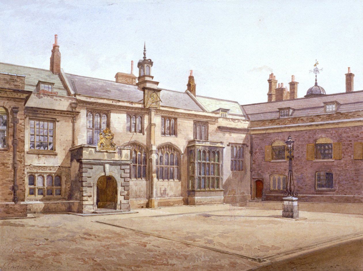 منظر لقاعة Sutton's Pensioners Hall ، شارترهاوس ، لندن ، 1885 بواسطة جون كروثر