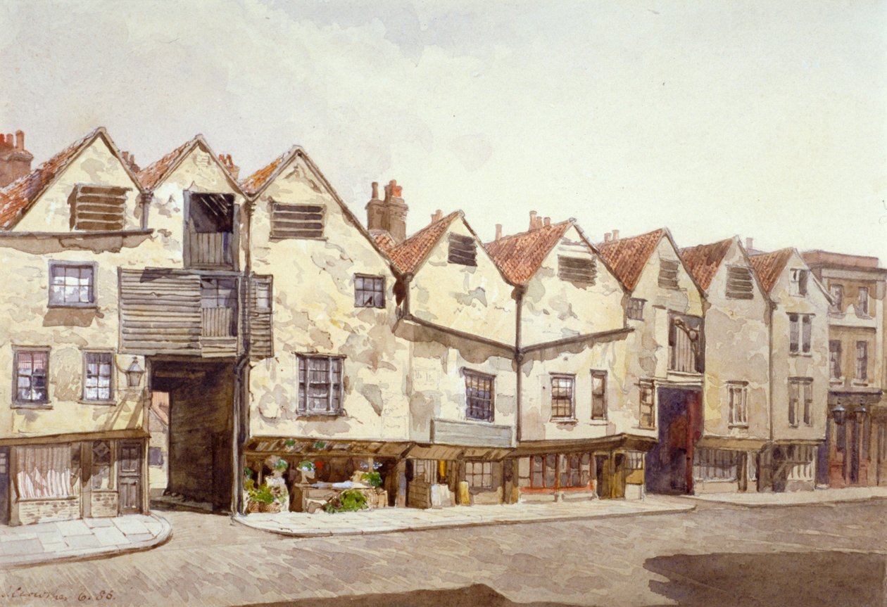 منظر للمحلات التجارية والمنازل ، شارع Bermondsey ، Bermondsey ، لندن ، 1886 بواسطة جون كروثر