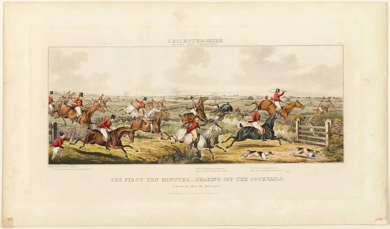 الدقائق العشر الأولى ، اللوحة الثانية من Leicestershire Hunt بواسطة جون دين بول
