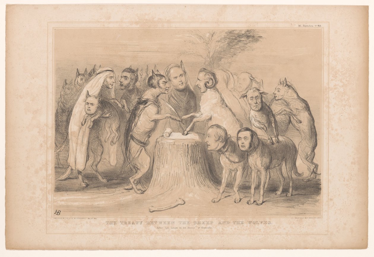 ميثاق tussen de wolven en de schapen المعاهدة بين الخراف والذئاب. بعد Les Loups et les Brevis of Granville (العنوان على الكائن) اسكتشات HB (عنوان السلسلة على الكائن) بواسطة جون دويل