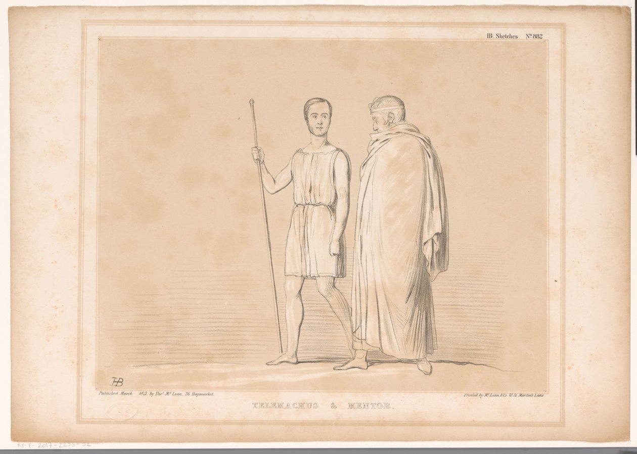 التقى Spotprent باللورد لينكولن والسير روبرت بيل Telemachus و Mentor (العنوان على الكائن) اسكتشات HB (عنوان السلسلة على الكائن) بواسطة جون دويل