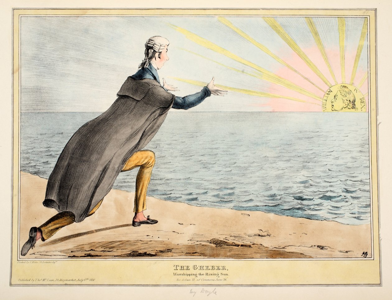 The Gheber: Worshiping Rising Sun ، 1830 (نقش يدوي) بواسطة جون دويل