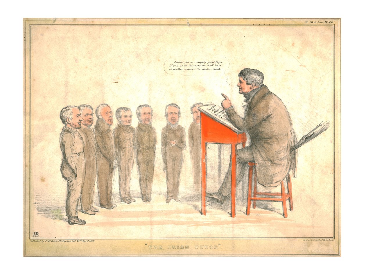 المعلم الأيرلندي ، 1836. بواسطة جون دويل