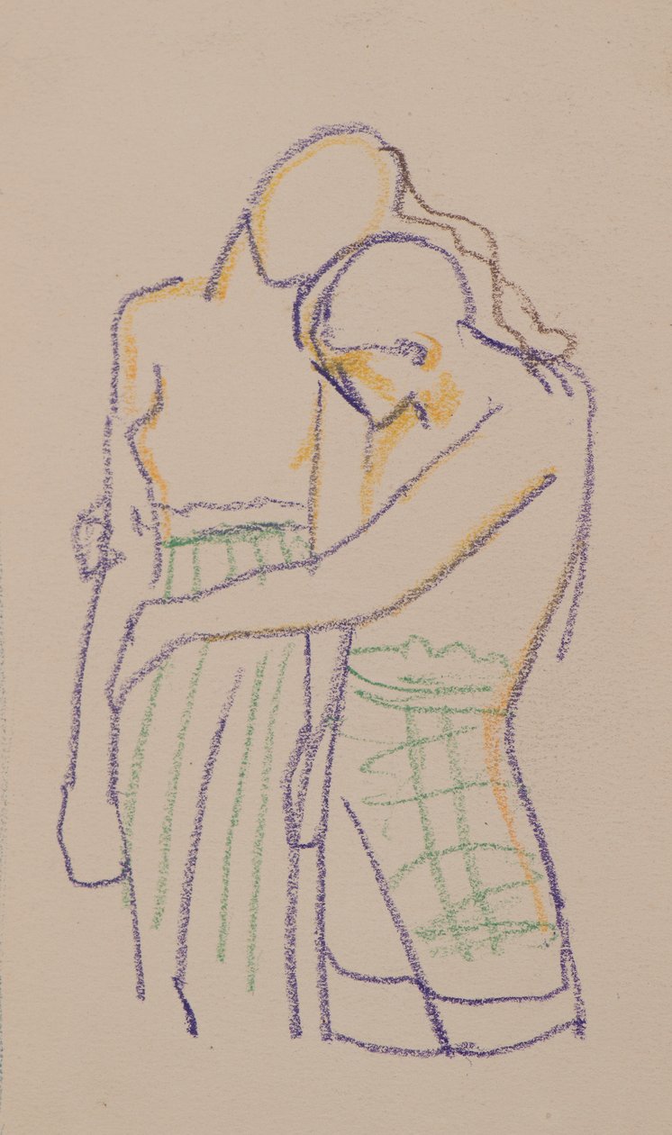 بدون عنوان [Naoise and Deirdre] (قلم رصاص) بواسطة جون دنكان