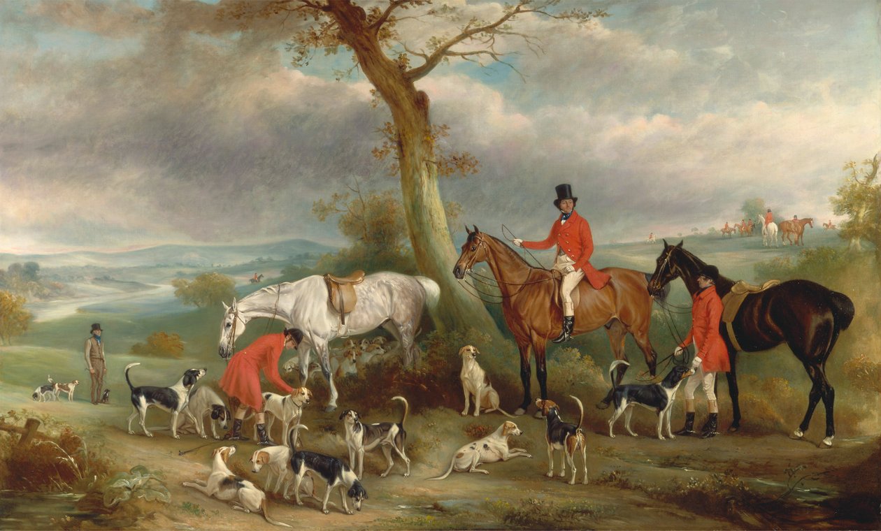 توماس ويلكينسون ، MFH ، مع Hurworth Foxhounds بواسطة جون إي فرنلي