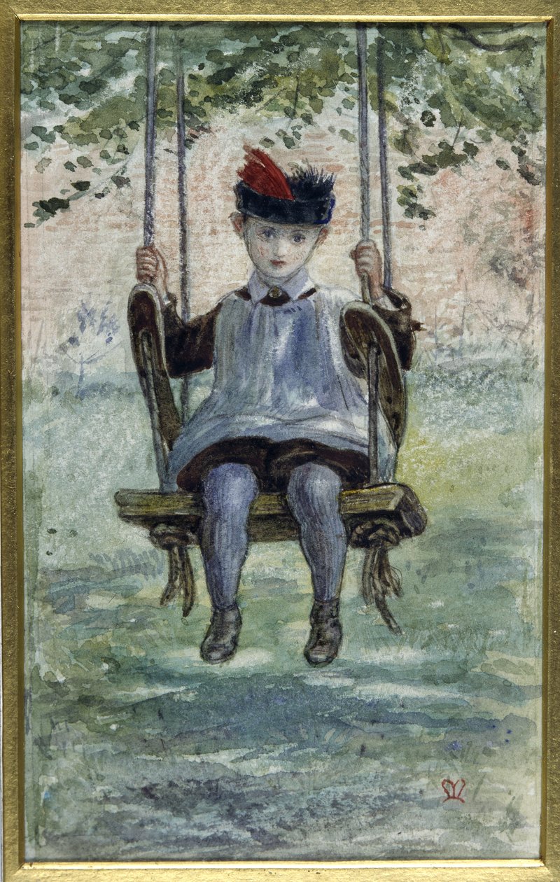 A Boy on a Swing (watercolor) بواسطة جون ايفرت ميليس