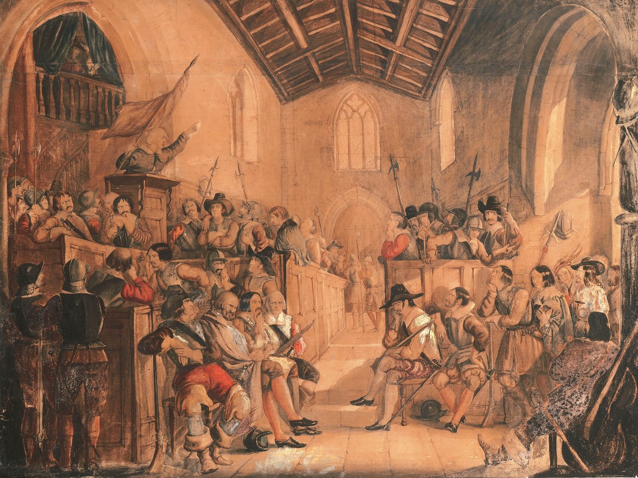 دير مستدير: مشهد من "Peveril of the Peak" للسير والتر سكوت ، 1841 بواسطة جون ايفرت ميليس