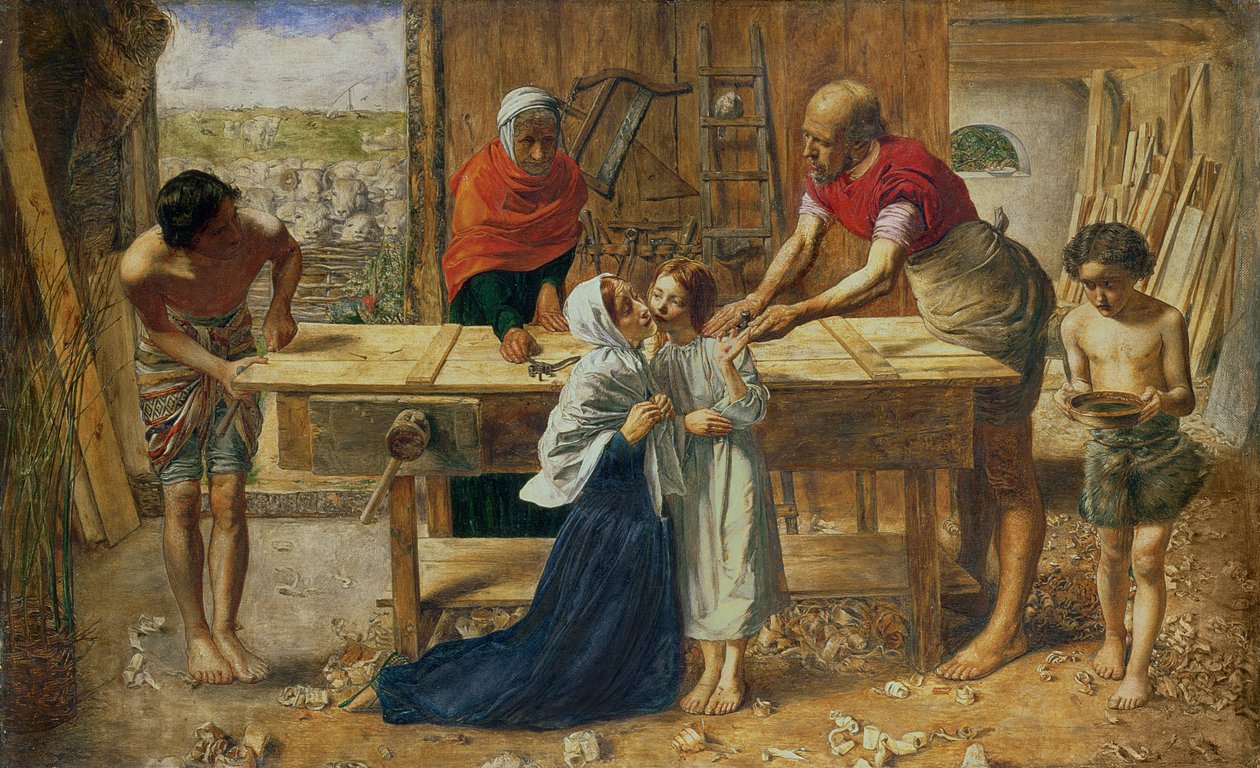 المسيح في بيت والديه ، 1863 بواسطة جون ايفرت ميليس