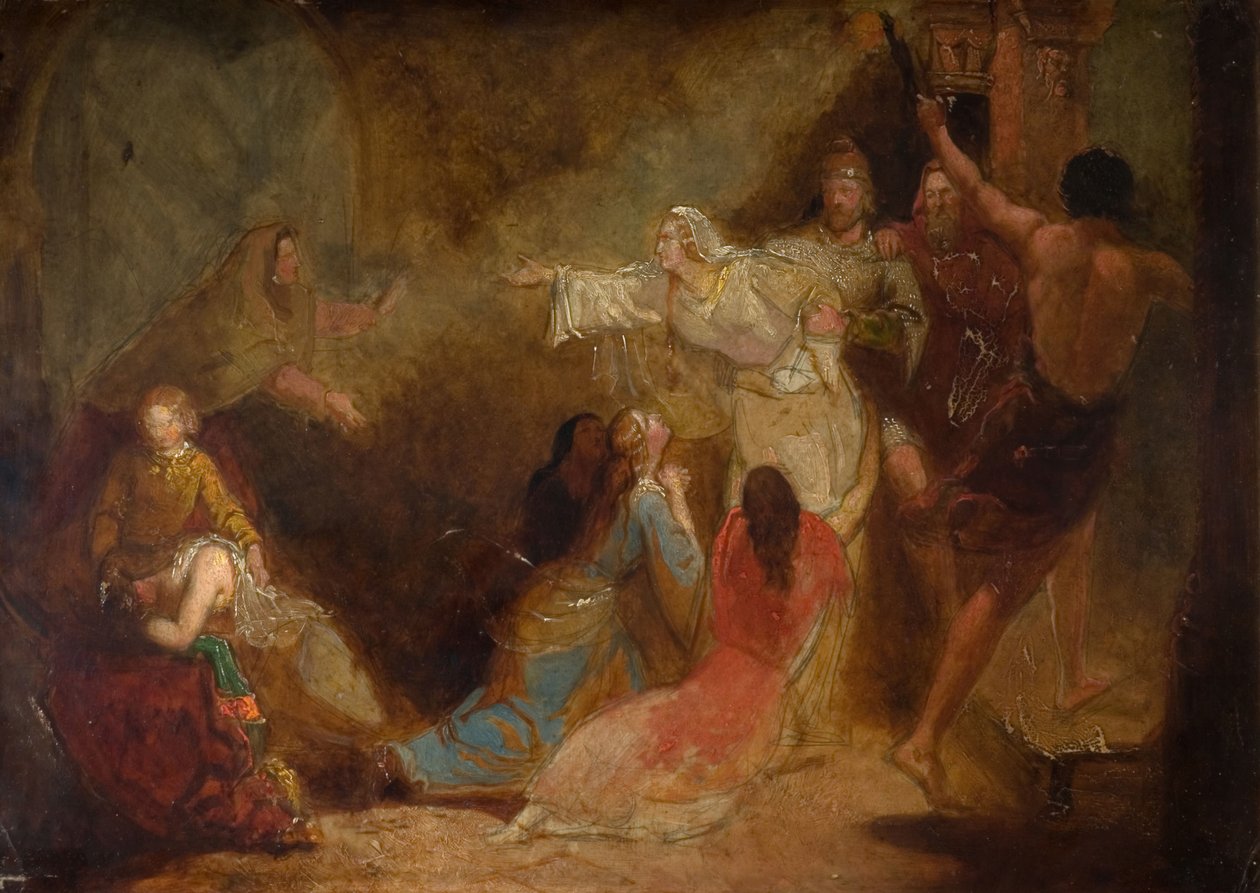 تم الاستيلاء على Elgiva بأمر من رئيس الأساقفة Odo ، 1847. بواسطة جون ايفرت ميليس