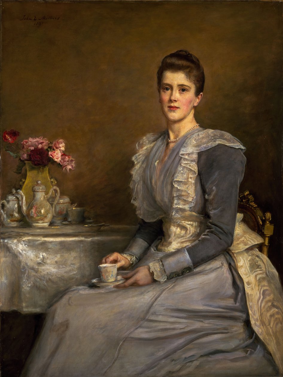 صورة لماري إنديكوت المتوفى عام 1957 ، السيدة جوزيف تشامبرلين ، 1890-1891. بواسطة جون ايفرت ميليس