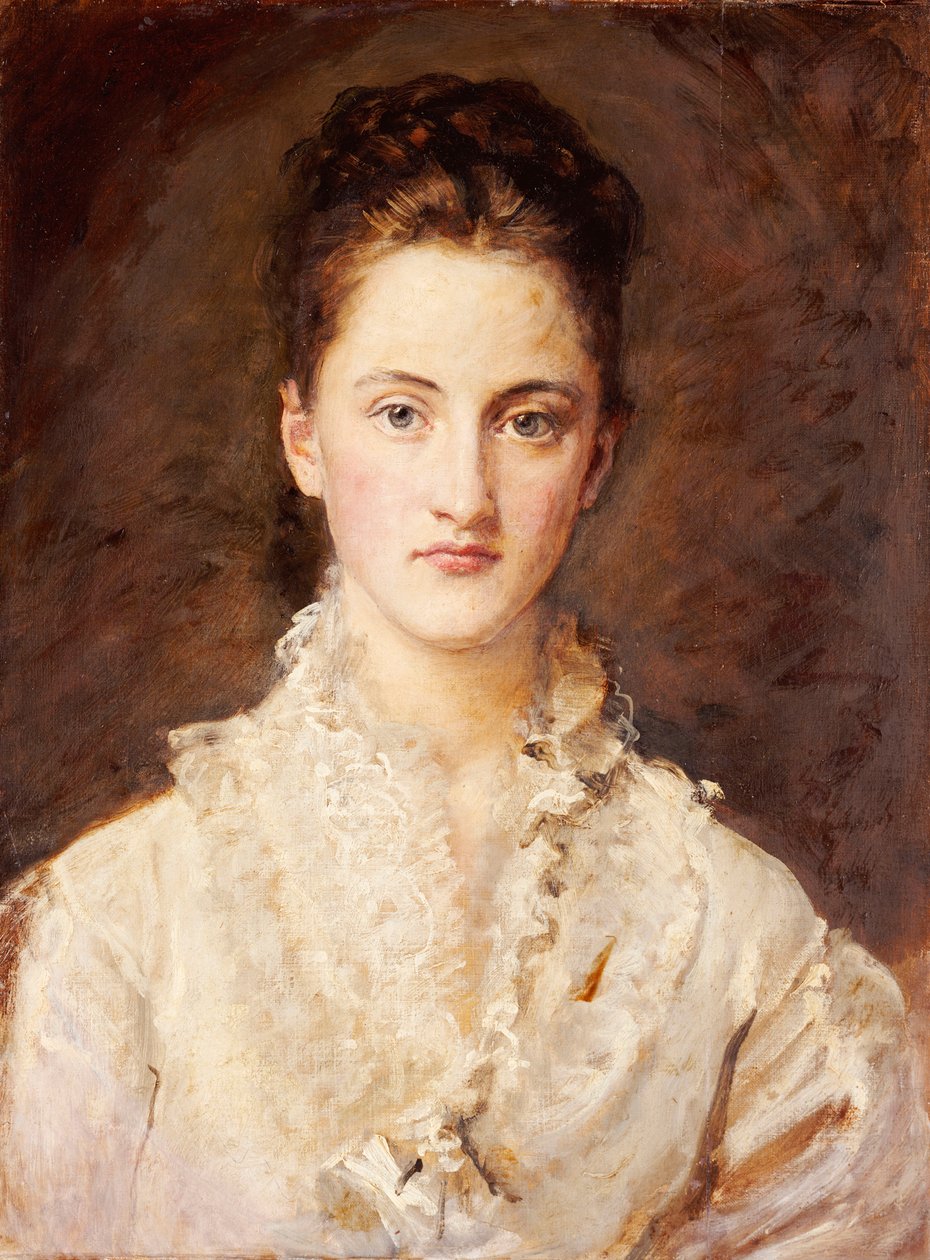 صورة لابنة الفنانة مريم نصف طول 1875-1876 بواسطة جون ايفرت ميليس