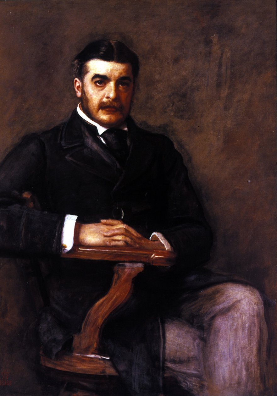 السير آرثر سيمور سوليفان (1842-1900). اللوحة بواسطة J. E. Millais. معرض الصور الوطني ، لندن. بواسطة جون ايفرت ميليس