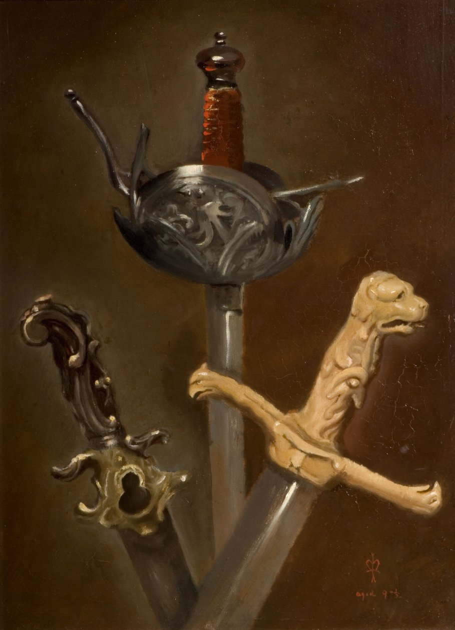 ثلاثة Swordhilts ، 1839. بواسطة جون ايفرت ميليس