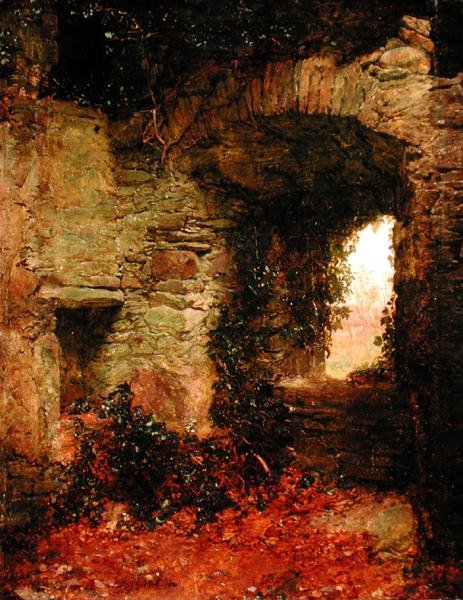 Galloway Keep ، حوالي 1870 (زيت على لوح) بواسطة جون فايد