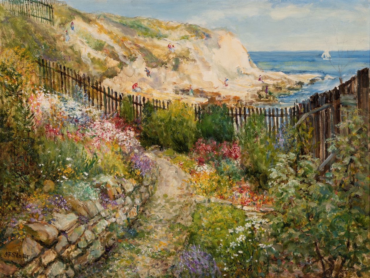 حديقة Cullercoats تطل على البحر (زيت على ظهر السفينة) بواسطة جون فالكونار سلاتر