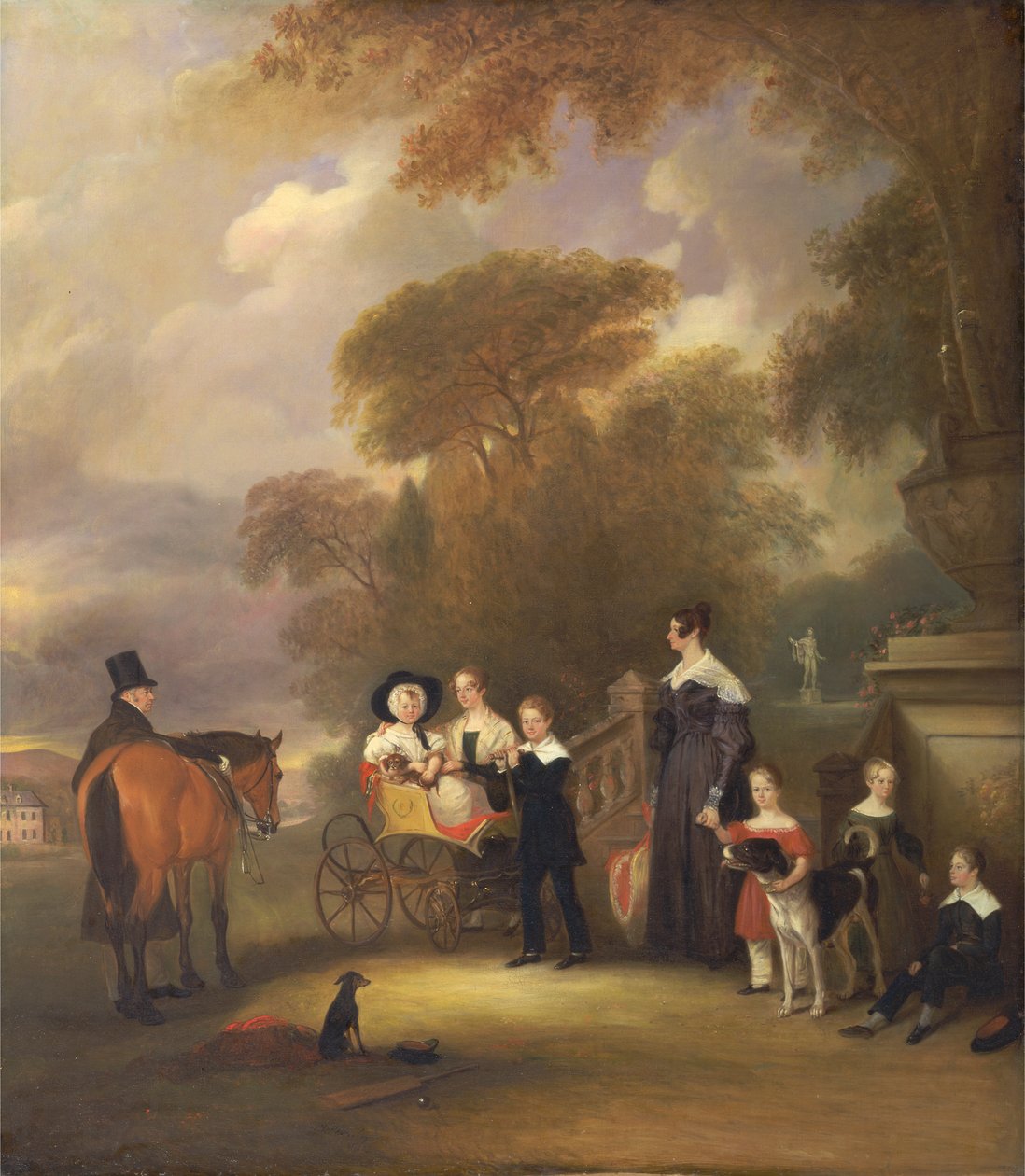 القس والسيدة هنري بالمر مع أطفالهما الستة الأصغر سنًا في Withcote Hall ، بالقرب من أوكهام ، ليسيسترشاير بواسطة جون فرنلي