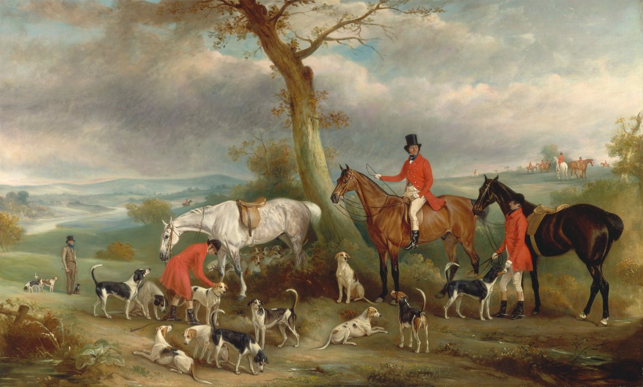 توماس ويلكينسون ، MFH ، مع Hurworth Foxhounds بواسطة جون فرنلي