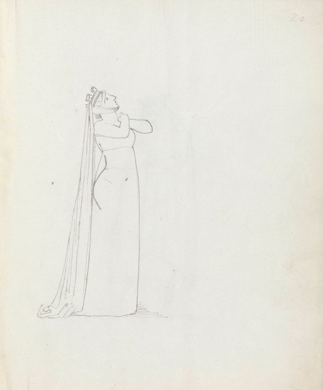 السيدة Siddons مثل كونستانس ، 1783 (قلم وحبر وغسل على ورق) بواسطة جون فلاكسمان