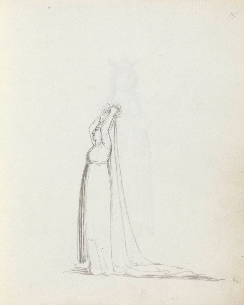 السيدة Siddons as Constance، 1783 (قلم وحبر وغسل على ورق) بواسطة جون فلاكسمان