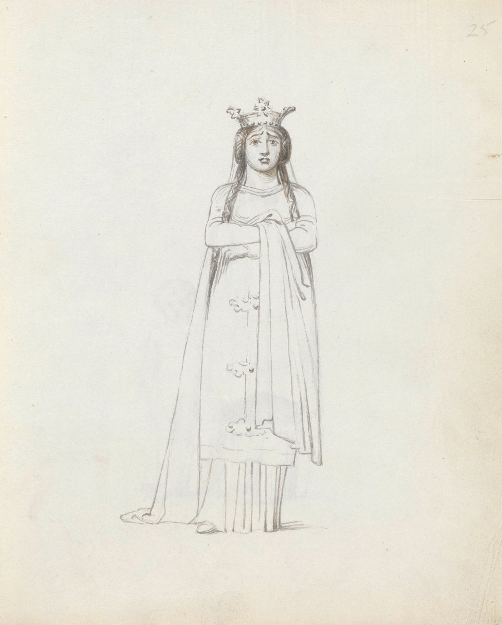 السيدة Siddons as Constance، 1783 (قلم وحبر وغسل على ورق) بواسطة جون فلاكسمان